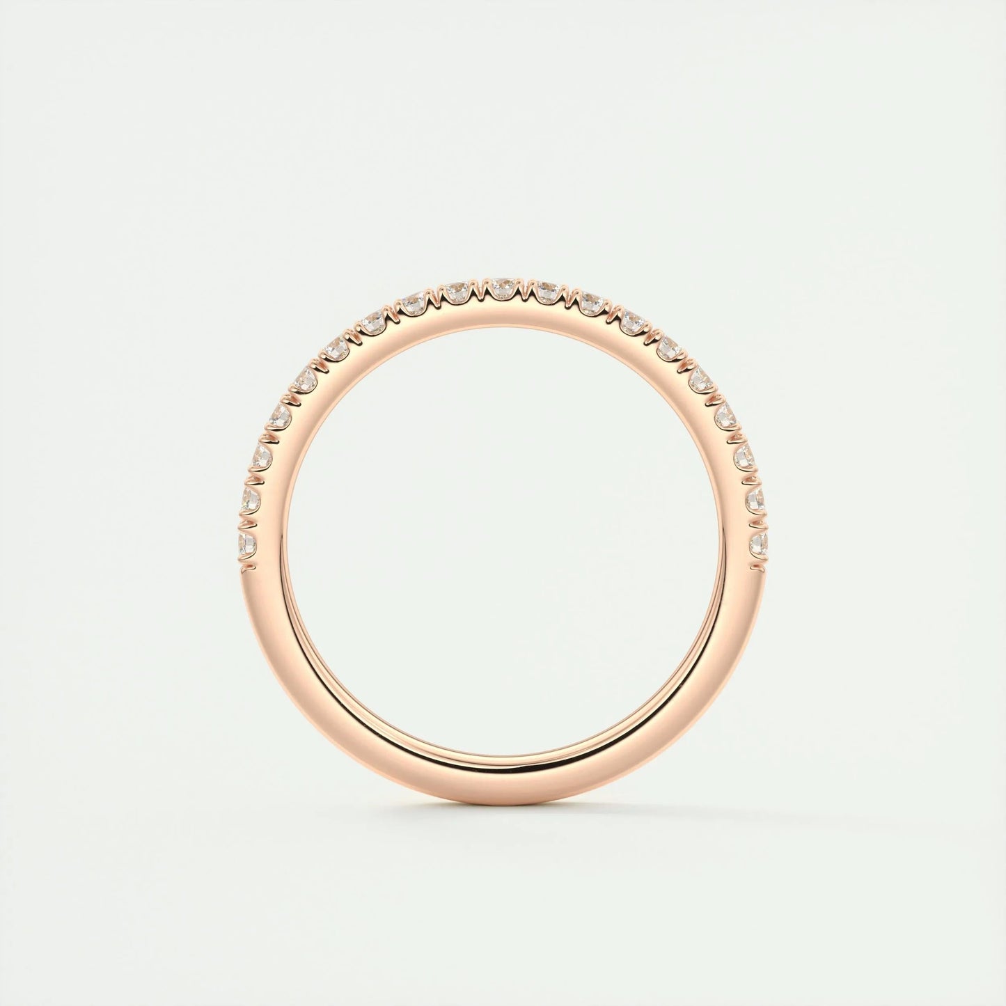 0.38 CT Round Half Eternity CVD EF/VVS Diamond Wedding Band 21