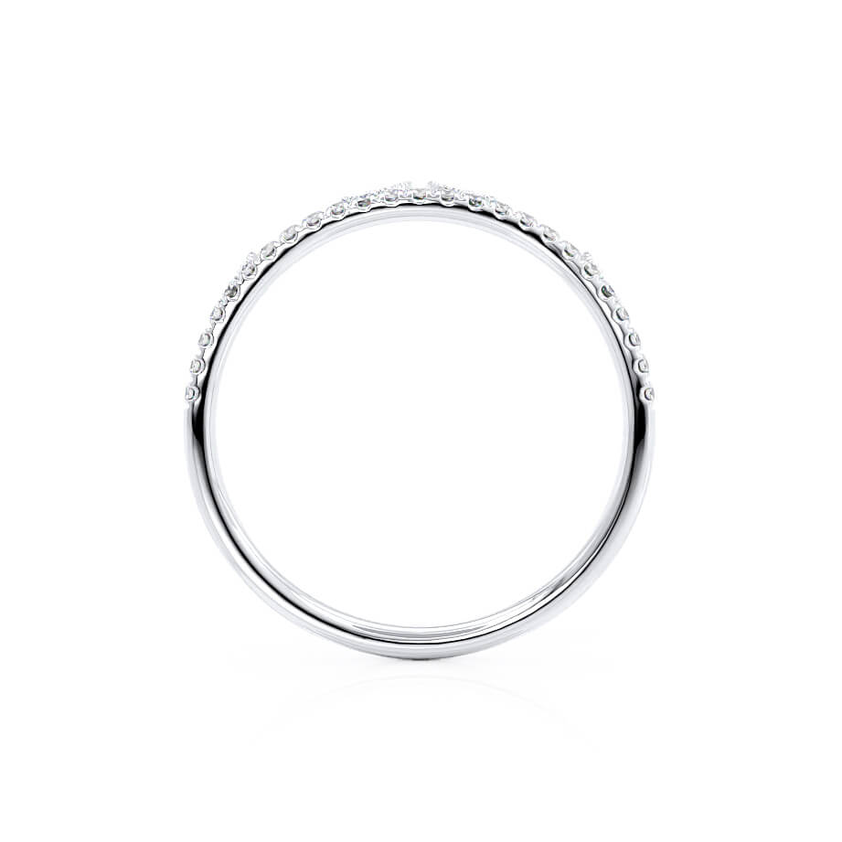 0.21 CT Round Shaped Moissanite Art Deco Style Wedding Band 5