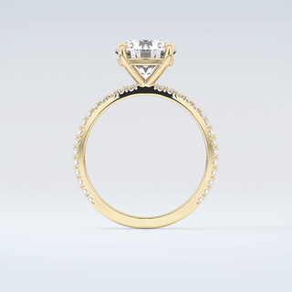 2.0 CT Round Cut Pave Moissanite Engagement Ring 2