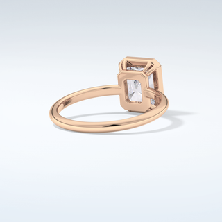 2.0 CT Radiant Cut Bezel Solitaire Moissanite Engagement Ring 9