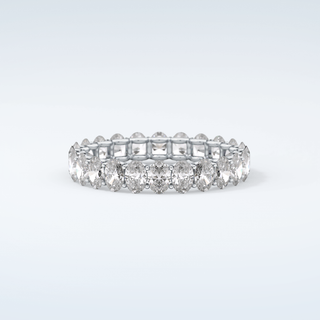 3.15 TCW Oval Shaped Moissanite Wedding Band 13