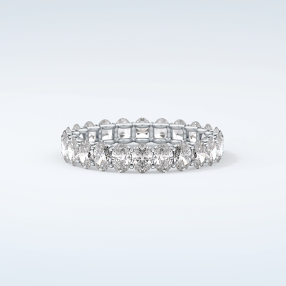 3.15 TCW Oval Shaped Moissanite Wedding Band