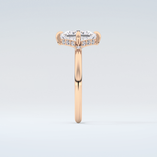 2.0 CT  Princess Cut Hidden Halo Moissanite Engagement Ring 11