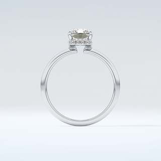 2.0 CT Radiant Cut Hidden Halo Moissanite Engagement Ring 14