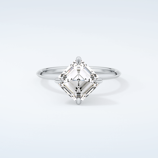 2.0 CT Asscher Cut Solitaire Moissanite Engagement Ring 13