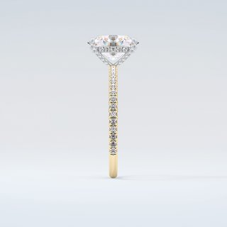 2.0 CT Oval Cut Pave & Hidden Stone Moissanite Engagement Ring 5