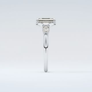 2.0 CT Emerald Cut Three Stone Moissanite Engagement Ring 17