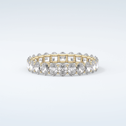 3.15 TCW Oval Shaped Moissanite Wedding Band