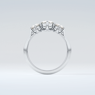 2.0 CT Cushion Cut Three Stone Moissanite Engagement Ring 14