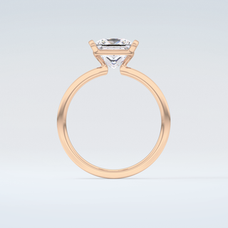 2.0 CT Princess Cut Half Bezel Moissanite Engagement Ring 8