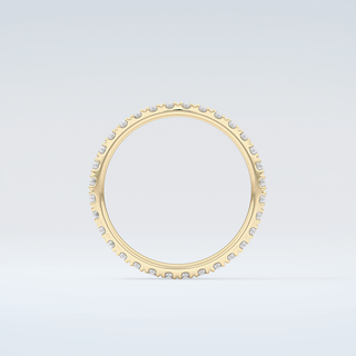 0.74 TCW Round Shaped Moissanite Wedding Band 2