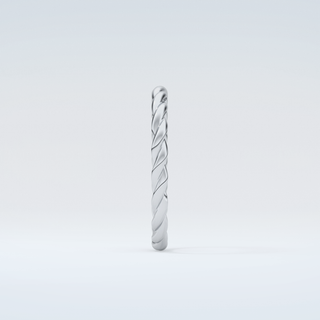 Sleek Simplicity Twisted Shank Wedding Band 17