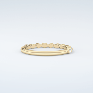 0.32 TCW Round & Marquise Shaped Moissanite Wedding Band 3