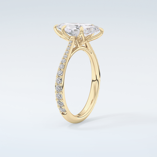 1.5 CT Marquise Cut Pave Style Moissanite Engagement Ring 6