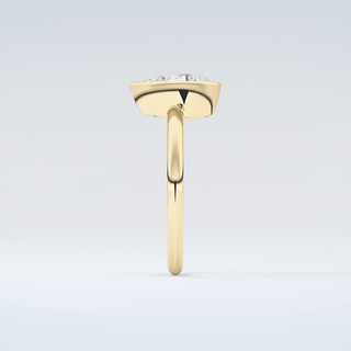 1.25 CT Pear Cut Bezel Style Moissanite Engagement Ring 5