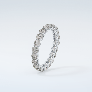 2.1 TCW Round Shaped Moissanite Wedding Band 18