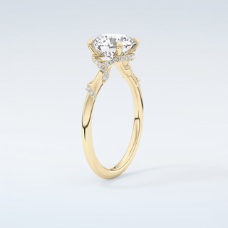 2.0 CT  Round Cut Hidden Multiple Stone Moissanite Engagement Ring 6