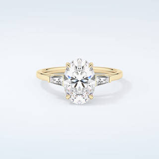 2.0 CT Oval Cut Three Stone Moissanite Engagement Ring 1