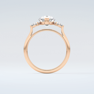 2.0 CT Pear Cut Three Stone Moissanite Engagement Ring 8