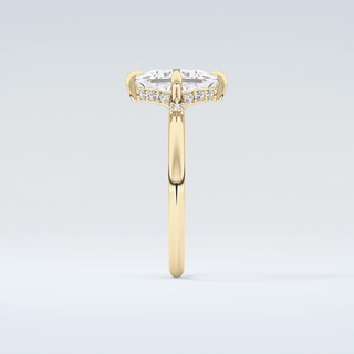 2.0 CT  Princess Cut Hidden Halo Moissanite Engagement Ring 5