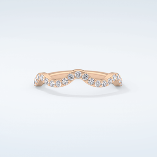 0.58 TCW Round Shaped Moissanite Wedding Band 7