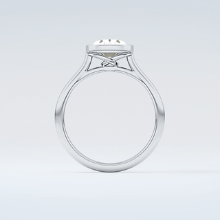 2.0 CT Oval Cut Solitaire Bezel Moissanite Engagement Ring 14