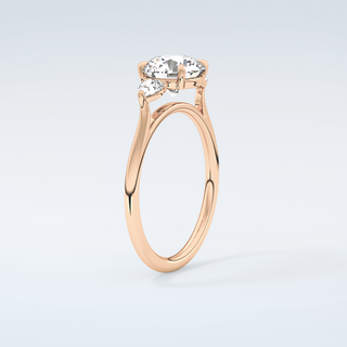 1.5 CT Round Cut Three Stone Moissanite Engagement Ring 12