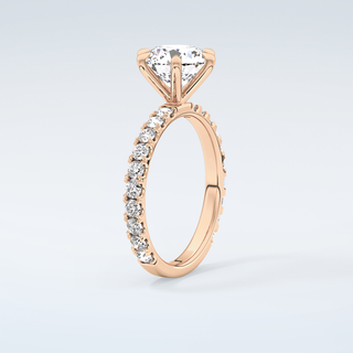 2.0 CT Round Cut Pave Moissanite Engagement Ring 12