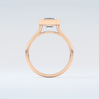 1.25 CT Asscher Cut Solitaire Bezel Moissanite Engagement Ring 8