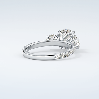 1.5 CT Round Cut Three Stone Moissanite Engagement Ring 15