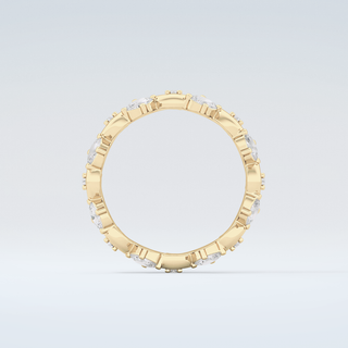 0.56 TCW Round & Oval Shaped Moissanite Wedding Band 2