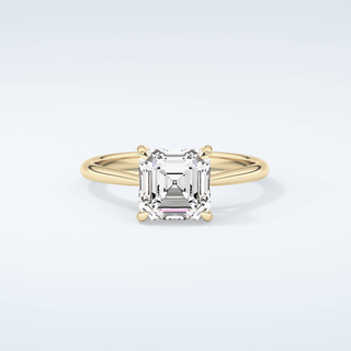 2.0 CT Asscher Cut Solitaire Moissanite Engagement Ring 1