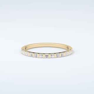 0.54 TCW Princess Shaped Moissanite Wedding Band 1