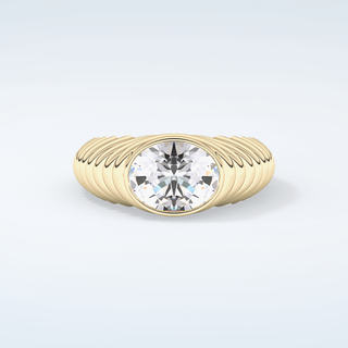 1.25 CT Oval Cut Solitaire Bezel Moissanite Engagement Ring 1