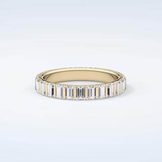 1.08 TCW Baguette Shaped Moissanite Wedding Band 1