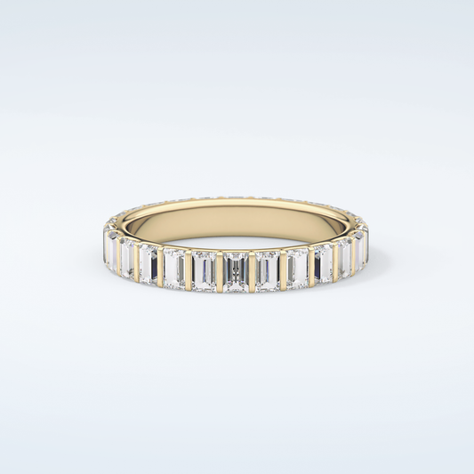 1.08 TCW Baguette Shaped Moissanite Wedding Band