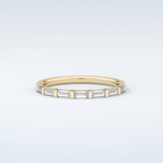 0.54 TCW Baguette Shaped Moissanite Wedding Band 3