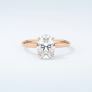 2.0 CT Oval Cut Solitaire Moissanite Engagement Ring 7
