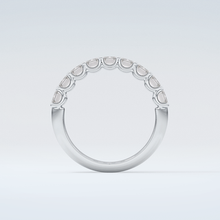 1.8 TCW Emerald Shaped Moissanite Wedding Band 14