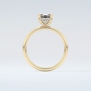 2.0 CT Emerald Cut Hidden Halo Moissanite Engagement Ring 2