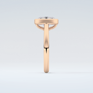 1.5 CT Oval Cut Bezel Style Moissanite Engagement Ring 11