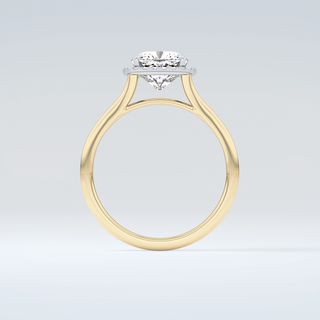 2.0 CT Cushion Cut Halo Split Shank Moissanite Engagement Ring 2