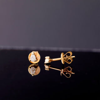 1.0 CT Round Bezel Solitaire Lab Grown Diamond Earrings