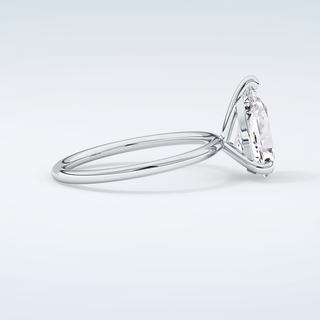 2.0 CT Pear Cut Solitaire Moissanite Engagement Ring 16