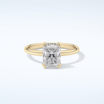 2.0 CT Radiant Cut Solitaire Style Moissanite Engagement Ring