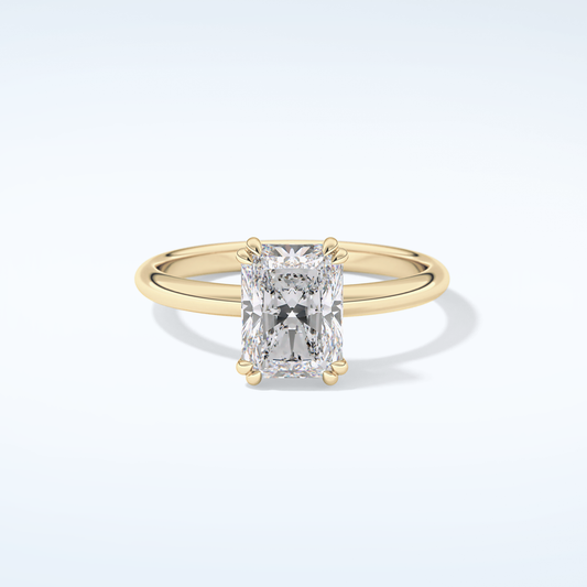 2.0 CT Radiant Cut Solitaire Style Moissanite Engagement Ring