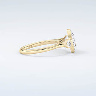 1.5 CT Oval Cut Three Stone Moissanite Engagement Ring 4