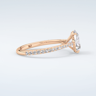 2.0 CT Oval Cut Pave Moissanite Engagement Ring 10