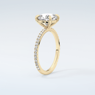 2.0 CT Cushion Cut Pave Moissanite Engagement Ring 6