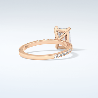 2.0 CT Radiant Cut Pave Moissanite Engagement Ring 9